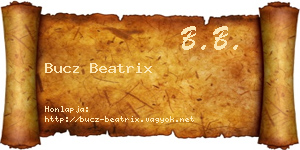 Bucz Beatrix névjegykártya